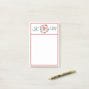 Post-it® Live rire amour floral Monogrammed