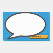 Post-it® Livre de bande dessinée Voix Bubble Bleu Nom perso (Devant)