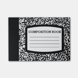Post-it® Livre de composition personnalisé Noir/Blanc École