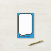 Post-it® Livre dessiné personnalisé Pop Art Discours bulle (Sur un bureau)