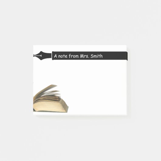 Post-it® Livre et stylo de professeur (Devant)