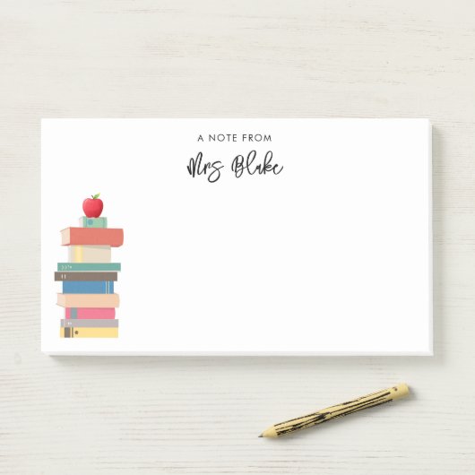 Post-it® Livres d'appréciation de l'enseignant Apple (Sur un bureau)