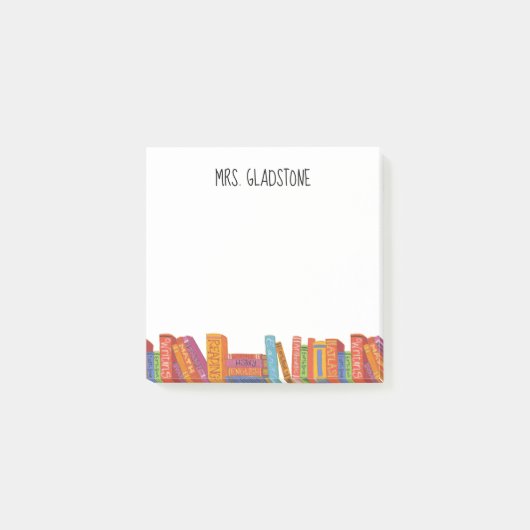 Post-it® Livres scolaires Ajouter le nom 3 x 3 (Devant)