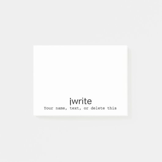 Post-it® L'iwrite personnalisé de note de cadeau d'auteur (Devant)