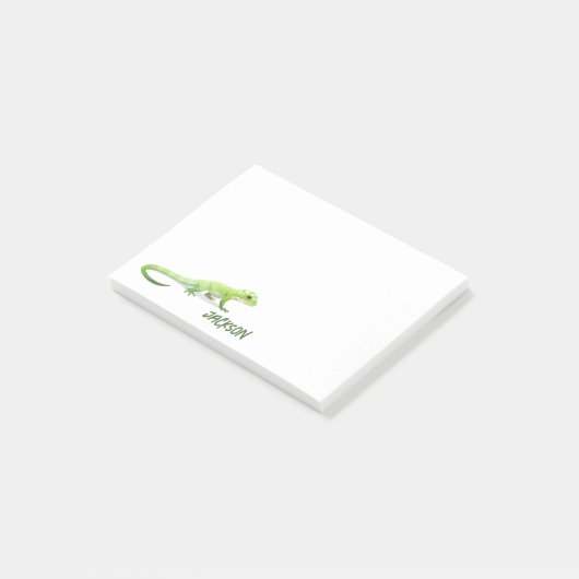 Post-it® Lizard Amical Avec Votre Nom (Incliné)