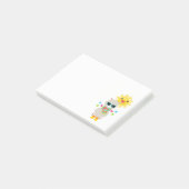 Post-it® Llama cool et soleil kawaii souriant (Incliné)