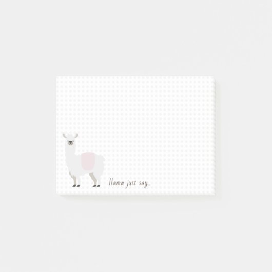 Post-it® Llama Dot Rose & White Dot Dit Quelque Chose (Devant)