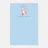 Post-it® Llama Lady Douce Avec Rose (Devant)