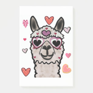 Post-it® Llama Love Hearts Valentine's