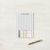 Post-it® Llamas colorés rétro mignons personnalisés (Sur un bureau)