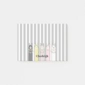 Post-it® Llamas colorés rétro personnalisés mignons (Devant)