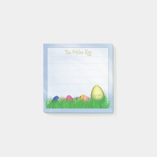 Post-it® 'L'Oeuf de Pâques doré' - Ciel bleu (Devant)
