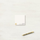 Post-it® Logo affaires crème beige (Sur un bureau)