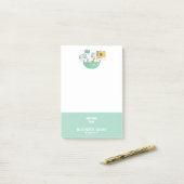 Post-it® Logo Bakery Business Bread Recipe (Sur un bureau)