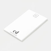 Post-it® Logo blanc monogram business (Incliné)