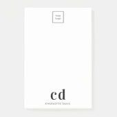 Post-it® Logo blanc monogram business (Devant)