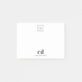 Post-it® Logo blanc monogram business (Devant)