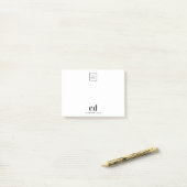 Post-it® Logo blanc monogram business (Sur un bureau)