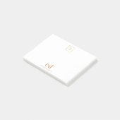 Post-it® Logo blanc or monogramme entreprise (Incliné)