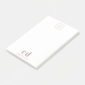 Post-it® Logo blanc rose or monogramme entreprise (Incliné)