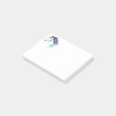 Post-it® Logo Classy Horse Head dans les tons bleu (Incliné)