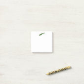 Post-it® Logo de Fishers Island Post-its - Vert (Sur un bureau)
