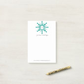 Post-it® Logo de flocon de neige de Noël moderne (Sur un bureau)