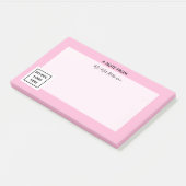 Post-it® Logo de l'école Professeur Important Rose (Incliné)