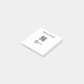 Post-it® logo de l'entreprise de révision Google Scan QR re (Incliné)