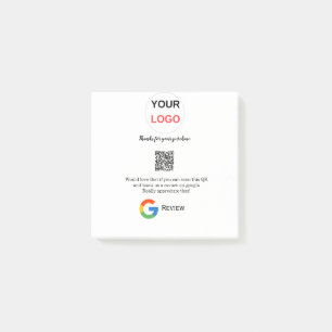 Post-it® logo de l'entreprise de révision Google Scan QR re