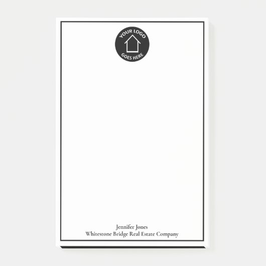 Post-it® Logo de l'entreprise immobilière personnalisée Sim (Devant)