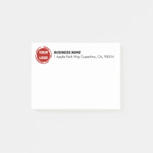Post-it® Logo de l'entreprise PERSONNALISÉ 4"x3"