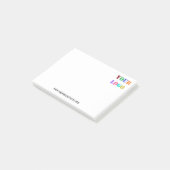 Post-it® Logo de l'entreprise personnalisée et notes commer (Incliné)