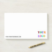 Post-it® Logo de l'entreprise personnalisée et notes commer (Sur un bureau)