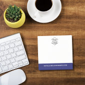 Post-it® Logo de l'entreprise & Site Web Bleu Moderne Profe