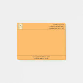 Post-it® Logo de l'entreprise Tangerine orange (Devant)