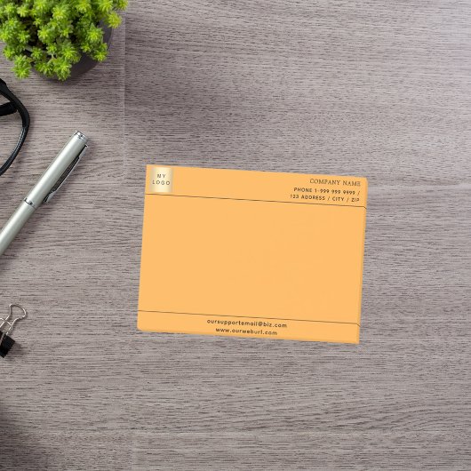 Post-it® Logo de l'entreprise Tangerine orange