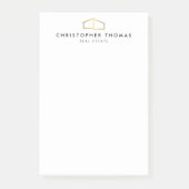 Post-it® Logo de maison moderne Gold Immobilier, Réalisateu (Devant)