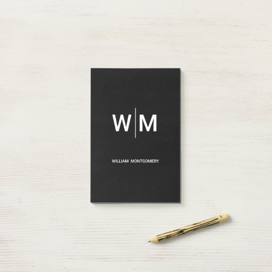 Post-it® Logo de marque noire | Entreprise (Sur un bureau)