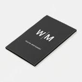 Post-it® Logo de marque noire | Entreprise (Incliné)