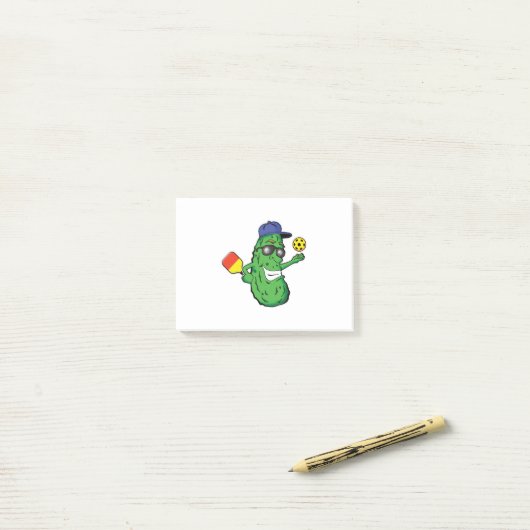 Post-it® Logo de Pickleball cool (Sur un bureau)