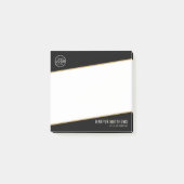 Post-it® Logo de société professionnel en or noir (Devant)