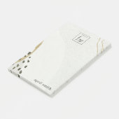 Post-it® Logo de texture Abstraite de pierre noire en or iv (Incliné)