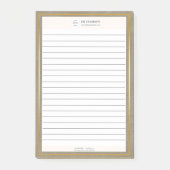 Post-it® Logo de texture or tendance Lined (Devant)