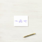 Post-it® Logo de Triathlon clair violet (Sur un bureau)