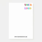 Post-it® Logo de votre entreprise et notes commerciales tex (Devant)