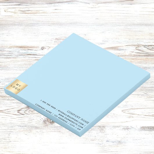 Post-it® Logo d'entreprise bleu clair