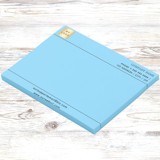 Post-it® Logo d'entreprise bleu clair