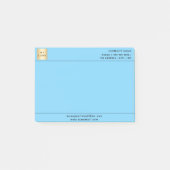 Post-it® Logo d'entreprise bleu clair (Devant)