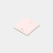 Post-it® Logo d'entreprise Blush rose monogramme (Incliné)